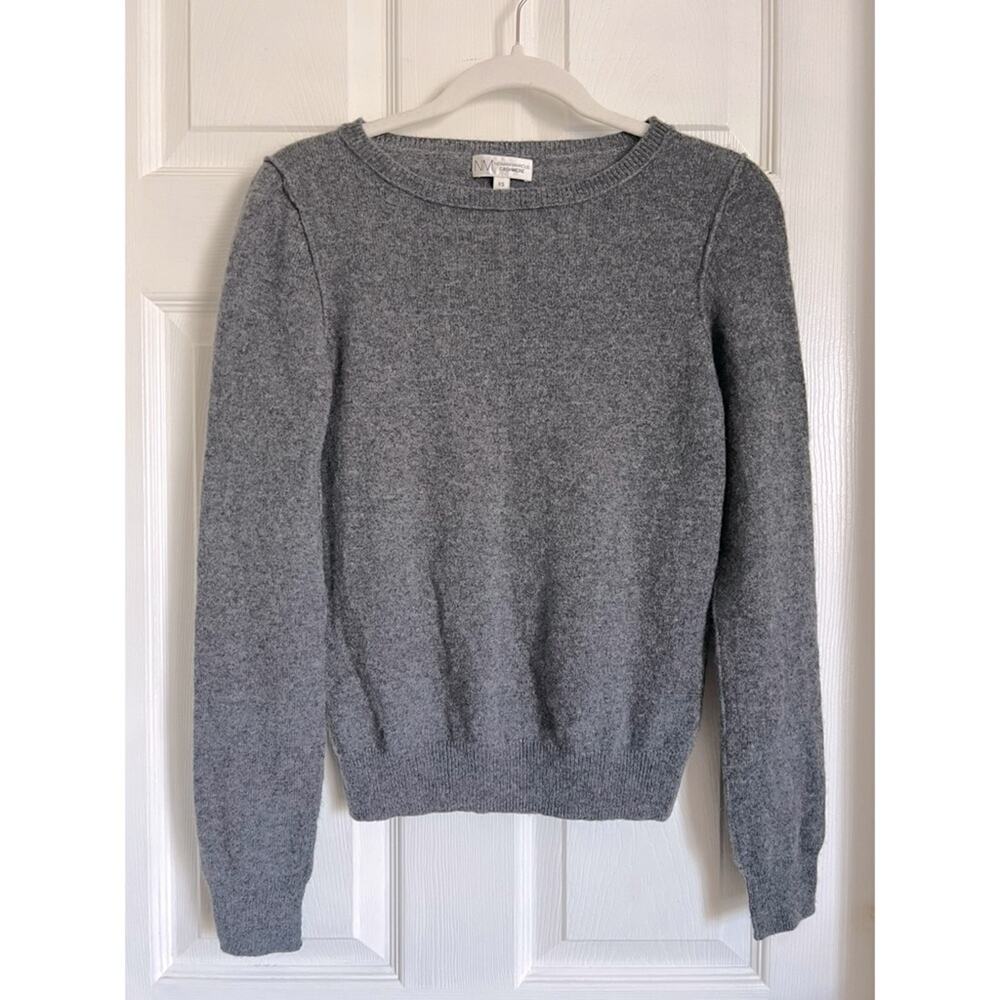 Neiman Marcus Women's Cashmere Sweater Crewneck grey XS jumper pullover